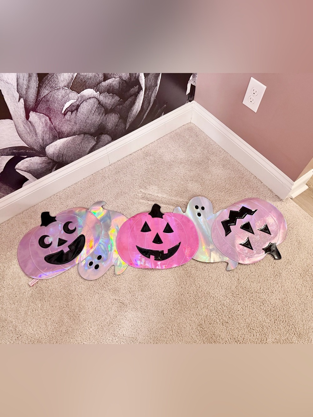 Isaac Mizrahi Iridescent Vinyl Table Runner-Halloween 46.5 inches long